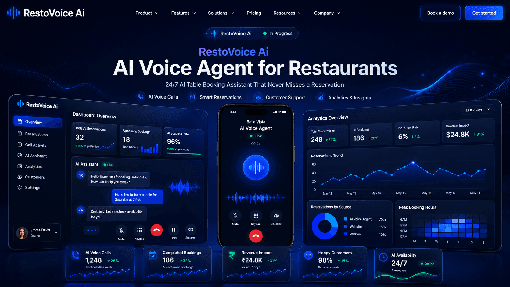 Restaurant AI Voice Agent project preview