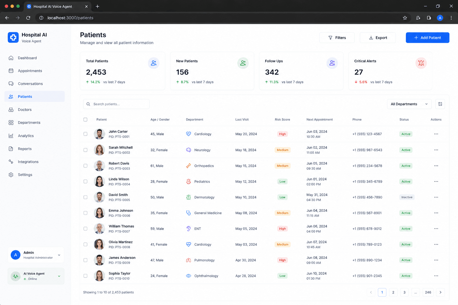 Hospital Appointment AI Agent screenshot 4